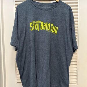 Universal Dark Gray Tee with Yellow Print
